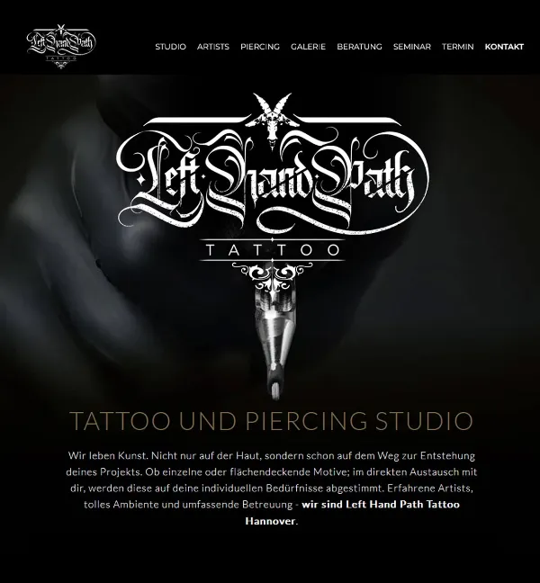 Webdesign für Lefthandpath Tattoo Königsworther Str. 19, 30167 Hannover