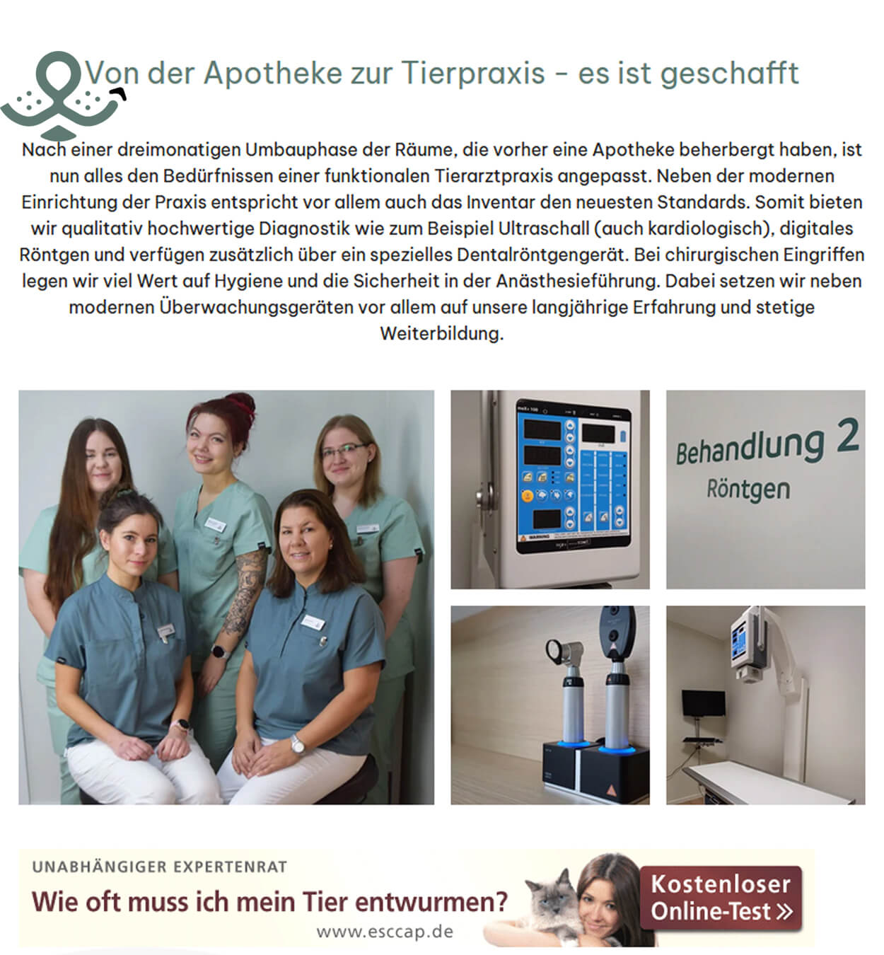 referenz webdesign für tierarztpraxis algermissen